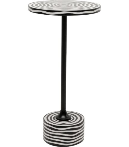 MASUTA AUXILIARA DOMERO SWIRL NEGRU Ø25 CM