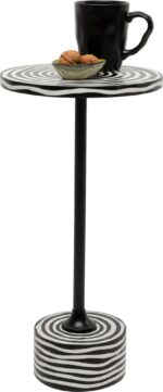 MASUTA AUXILIARA DOMERO SWIRL NEGRU Ø25 CM