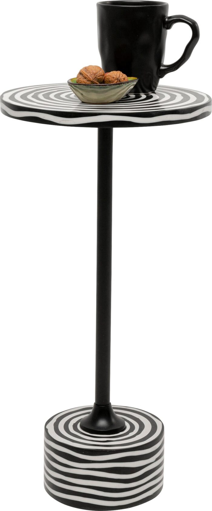 MASUTA AUXILIARA DOMERO SWIRL NEGRU Ø25 CM