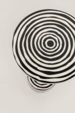MASUTA AUXILIARA DOMERO SWIRL NEGRU Ø25 CM