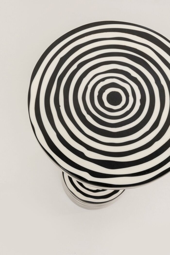 MASUTA AUXILIARA DOMERO SWIRL NEGRU Ø25 CM