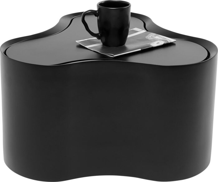 MASUTA AUXILIARA LOTUS NEGRU 35 CM
