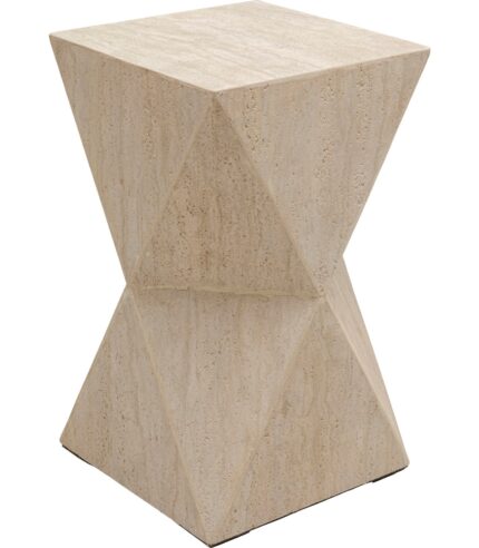 MASUTA AUXILIARA LUXURY TRIANGLE TRAVERTINE 54 CM