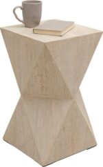 MASUTA AUXILIARA LUXURY TRIANGLE TRAVERTINE 54 CM