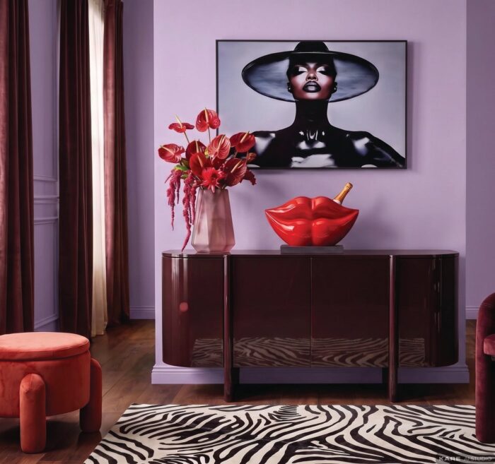 COMODA BLACK CHERRY 180X80CM