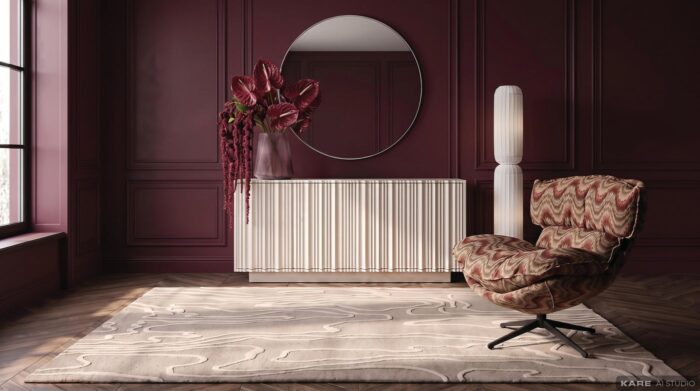 COMODA STUCCO ALB 152X80CM