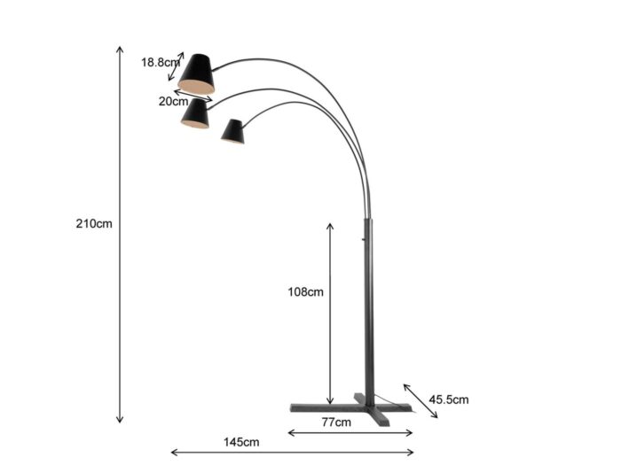 LAMPADAR CAPPELLINO NEGRU MATT