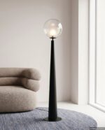 LAMPADAR DISCO BALL NEGRU 163 CM