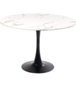 MASA SCHICKERIA MARBLE ALB NEGRU Ø110CM