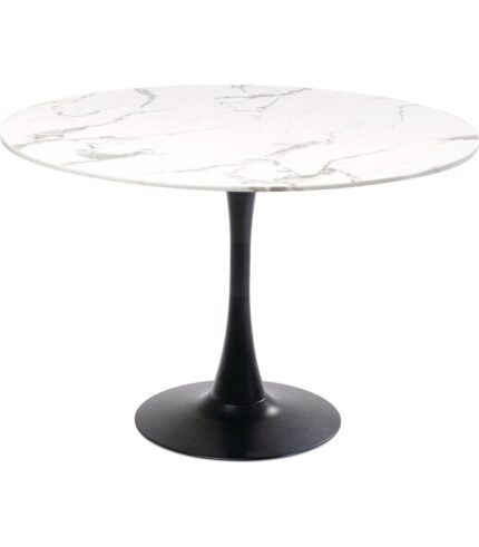 MASA SCHICKERIA MARBLE ALB NEGRU Ø110CM