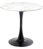 MASA SCHICKERIA MARBLE ALB NEGRU Ø80CM