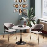 MASA SCHICKERIA MARBLE ALB NEGRU Ø80CM