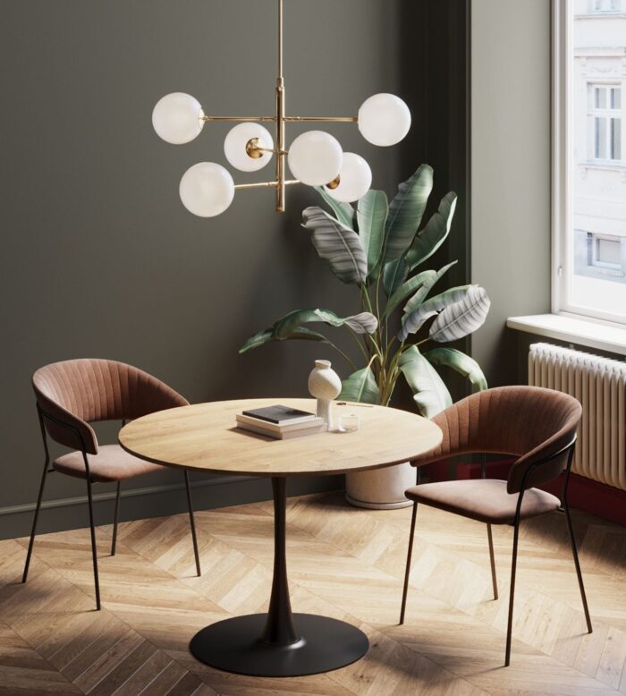 MASA SCHICKERIA OAK NEGRU Ø110CM