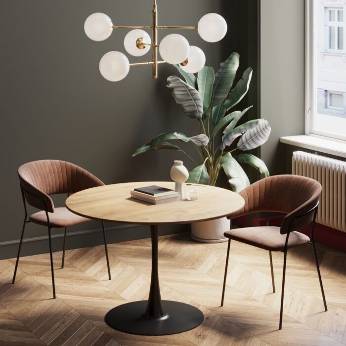 MASA SCHICKERIA OAK NEGRU Ø110CM
