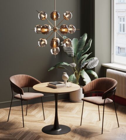 MASA SCHICKERIA OAK NEGRU Ø80 CM