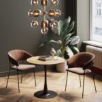 MASA SCHICKERIA OAK NEGRU Ø80 CM