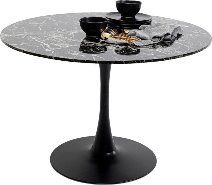 MASA SCHICKERIA MARBLE NEGRU Ø110CM