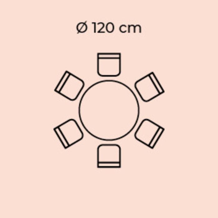 MASA ROTUNDA INVITATION ALBA AURIE Ø120 CM