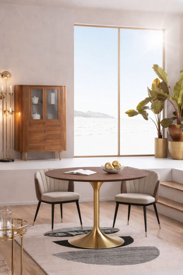 MASA ROTUNDA INVITATION WALNUT MARO-AURIE Ø120 CM