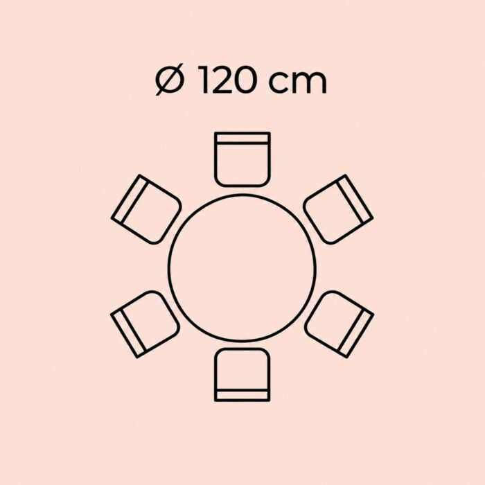 MASA ROTUNDA INVITATION SET MARO ZINC Ø120 CM