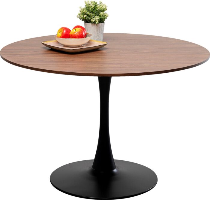 MASA SCHICKERIA WALNUT PRINT NEGRU Ø110CM