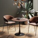 MASA SCHICKERIA WALNUT PRINT NEGRU Ø80CM