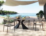 MASA DE EXTERIOR GLORIA NEAGRA BLAT CERAMIC 180X90 CM