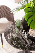 MASA SCHICKERIA MARBLE NEAGRA Ø80 CM