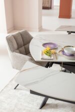 MASA EXTENSIBILA CU BLAT DIN CERAMICA TWIST ONYX 120 X90CM