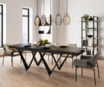 MASA EXTENSIBILA CU BLAT DIN CERAMICA SANDRA 180 X90 CM