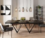 MASA EXTENSIBILA CU BLAT DIN CERAMICA SANDRA 180 X90 CM