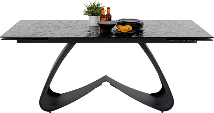 MASA EXTENSIBILA CU BLAT DE STICLA BELLAGIO 180 X95 CM