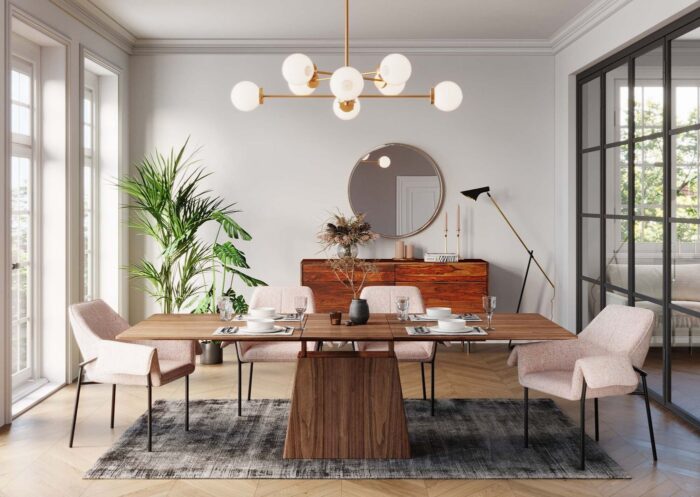 MASA EXTENSIBILA BENVENUTO WALNUT 200 X110 CM