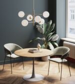 MASA SCHICKERIA OAK PRINT ALB Ø110CM