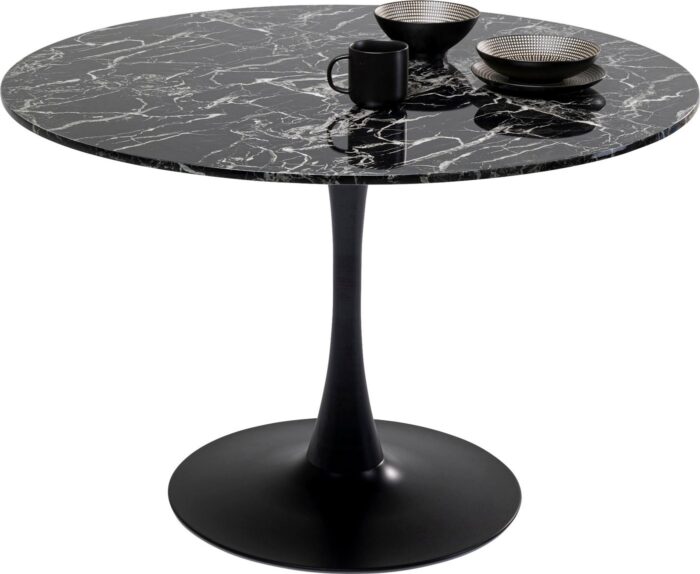 MASA VENETO MARBLE NEGRU Ø110 CM