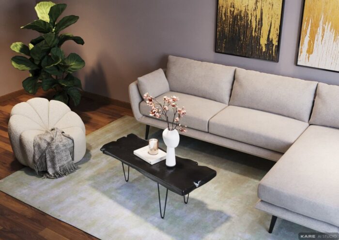 MASA DE CAFEA ASPEN NEGRU 100X60 CM