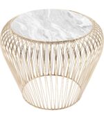 MASUTA AUXILIARA BEAM GRI MARBLE BRASS Ø43CM