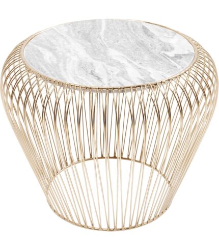 MASUTA AUXILIARA BEAM GRI MARBLE BRASS Ø43CM