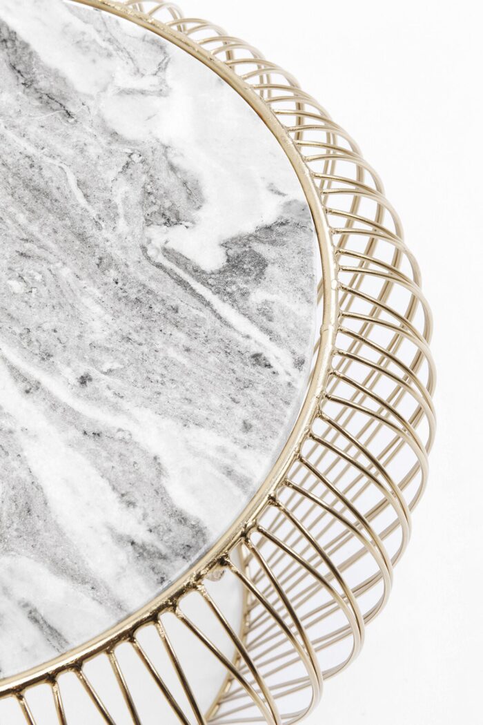 MASUTA AUXILIARA BEAM GRI MARBLE BRASS Ø43CM