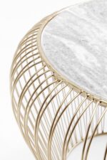 MASUTA AUXILIARA BEAM GRI MARBLE BRASS Ø43CM