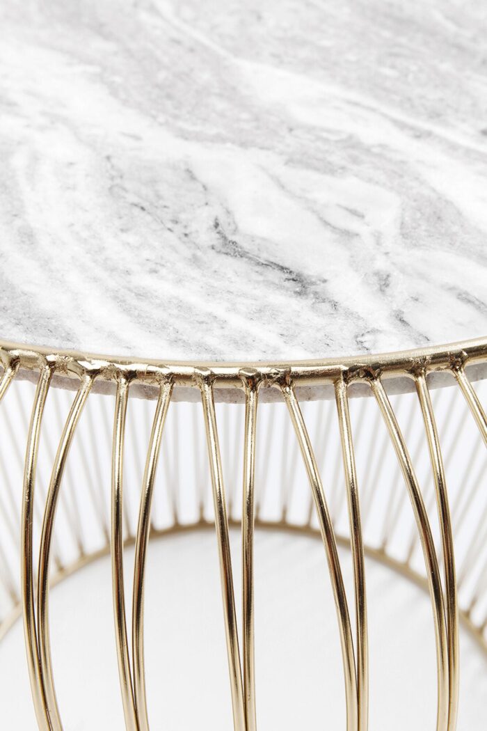 MASUTA AUXILIARA BEAM GRI MARBLE BRASS Ø43CM