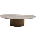MASA DE CAFEA DIN STICLA OTEL SI CERAMICA 150X86 CM PASO