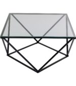 MASA DE CAFEA CRISTALLO NEAGRA 80X80 CM