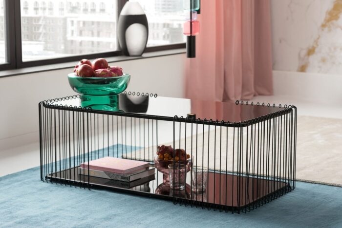 MASA DE CAFEA WIRE DOUBLE NEAGRA 120X60 CM