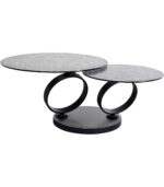 MASUTA DE CAFEA BEVERLY BUBBLE NEGRU 133X80 CM