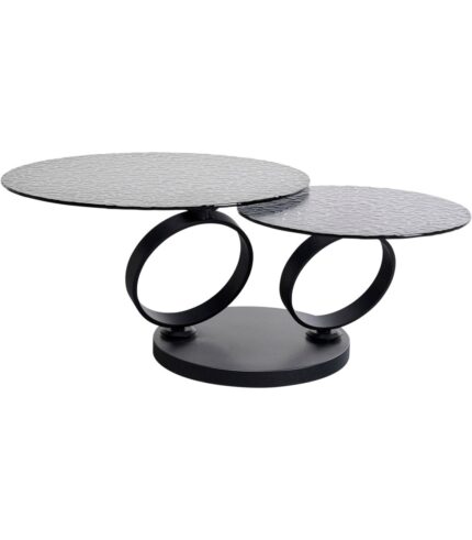 MASUTA DE CAFEA BEVERLY BUBBLE NEGRU 133X80 CM