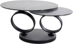 MASUTA DE CAFEA BEVERLY BUBBLE NEGRU 133X80 CM