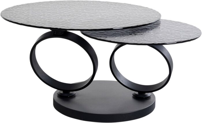 MASUTA DE CAFEA BEVERLY BUBBLE NEGRU 133X80 CM