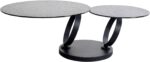 MASUTA DE CAFEA BEVERLY BUBBLE NEGRU 133X80 CM