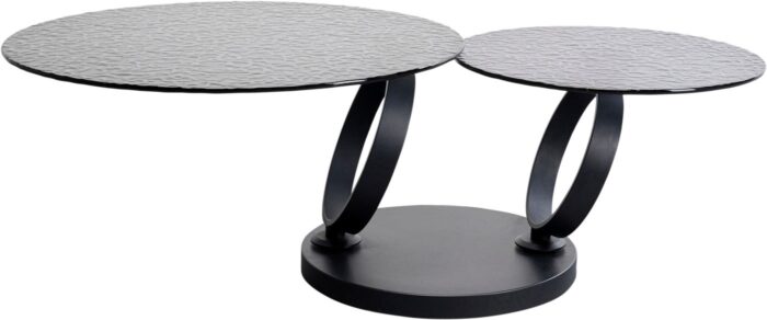 MASUTA DE CAFEA BEVERLY BUBBLE NEGRU 133X80 CM